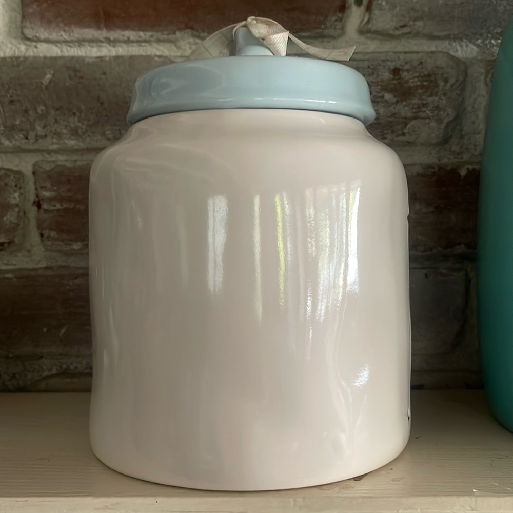 NWT Happy Spring Ceramic Canister by Rae Dunn Collective - Picture 3 of 6